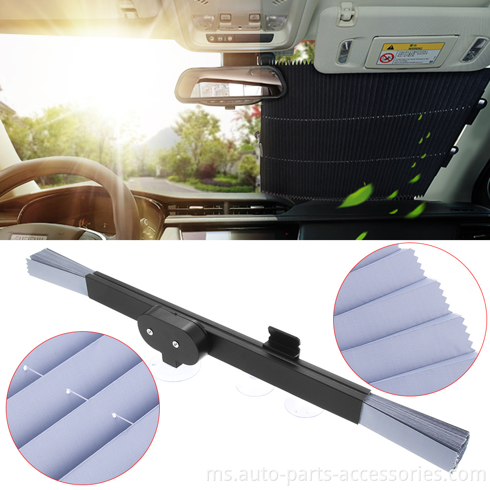 Moq rendah moq murah retractable windshield musim panas anti-UV kereta tirai depan cahaya matahari depan automatik